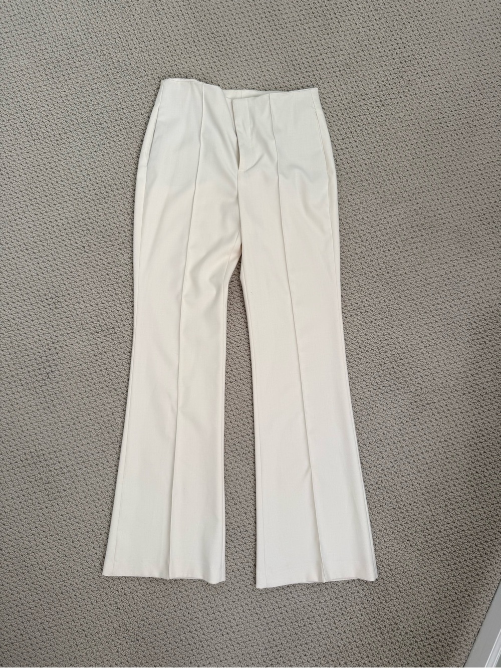 Zara FLARED SEAMED PANTS ZW COLLECTION PANTS ECRU - REF. 2386/677